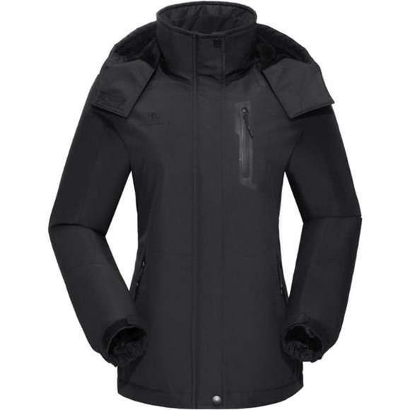 Women's Waterproof Mountain Ski Snow Jacket w/ Fleece  Windproof Raincoat Hooded - Picture 1 of 6